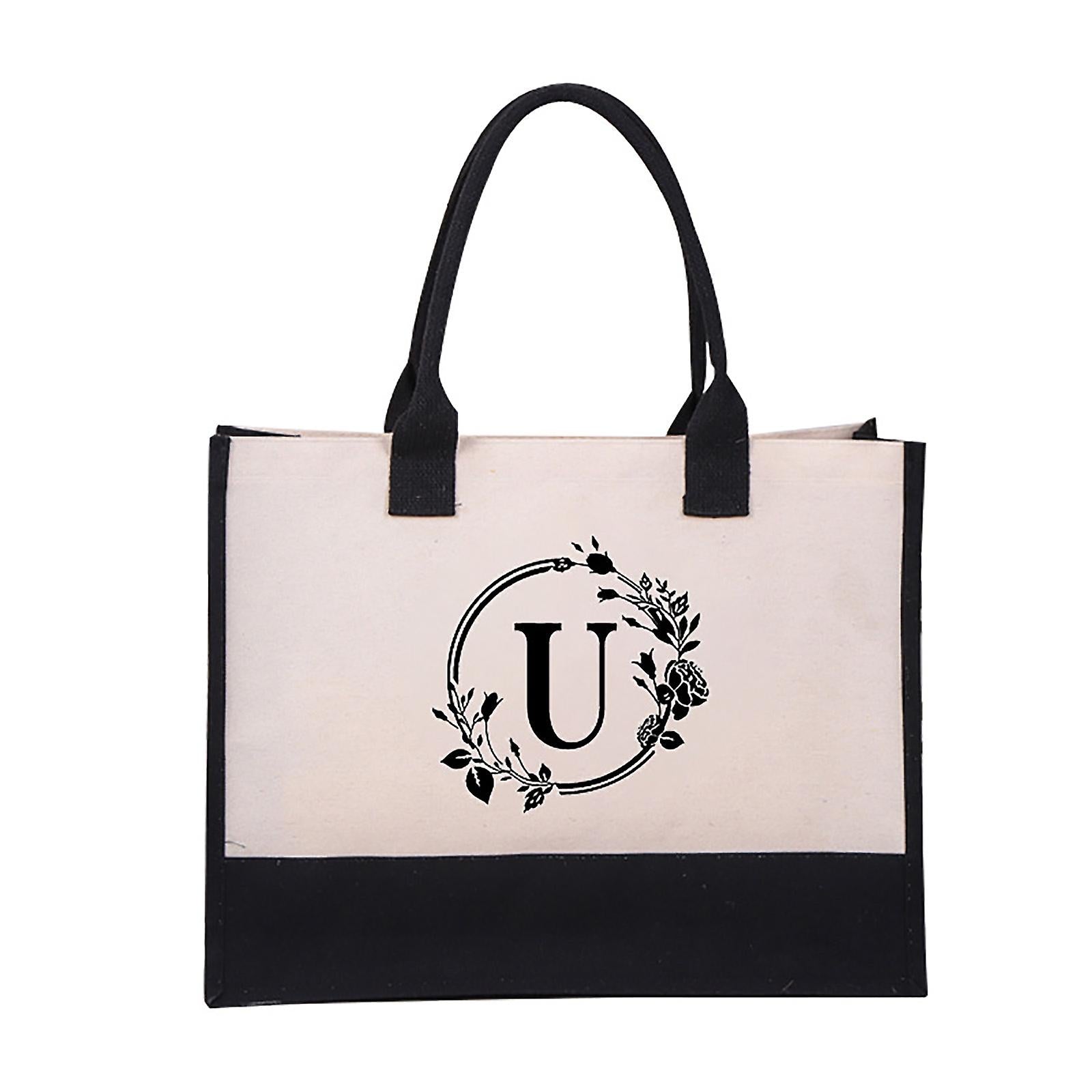 Harper™ - Letter Personalized Tote Bag - veyora