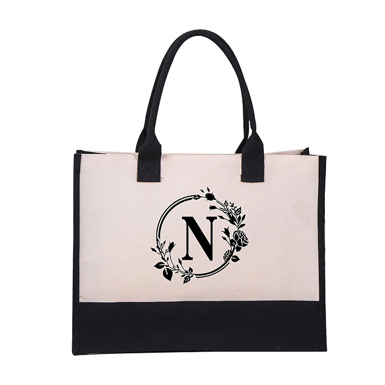 Harper™ - Letter Personalized Tote Bag - veyora