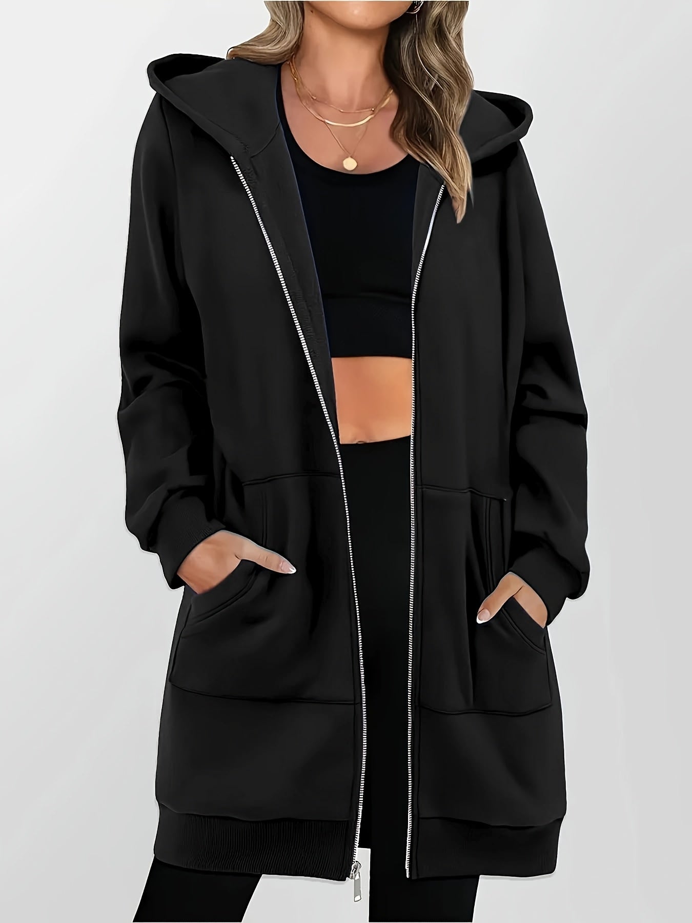 Women'S Fashion Zip - Up Hoodie - veyora