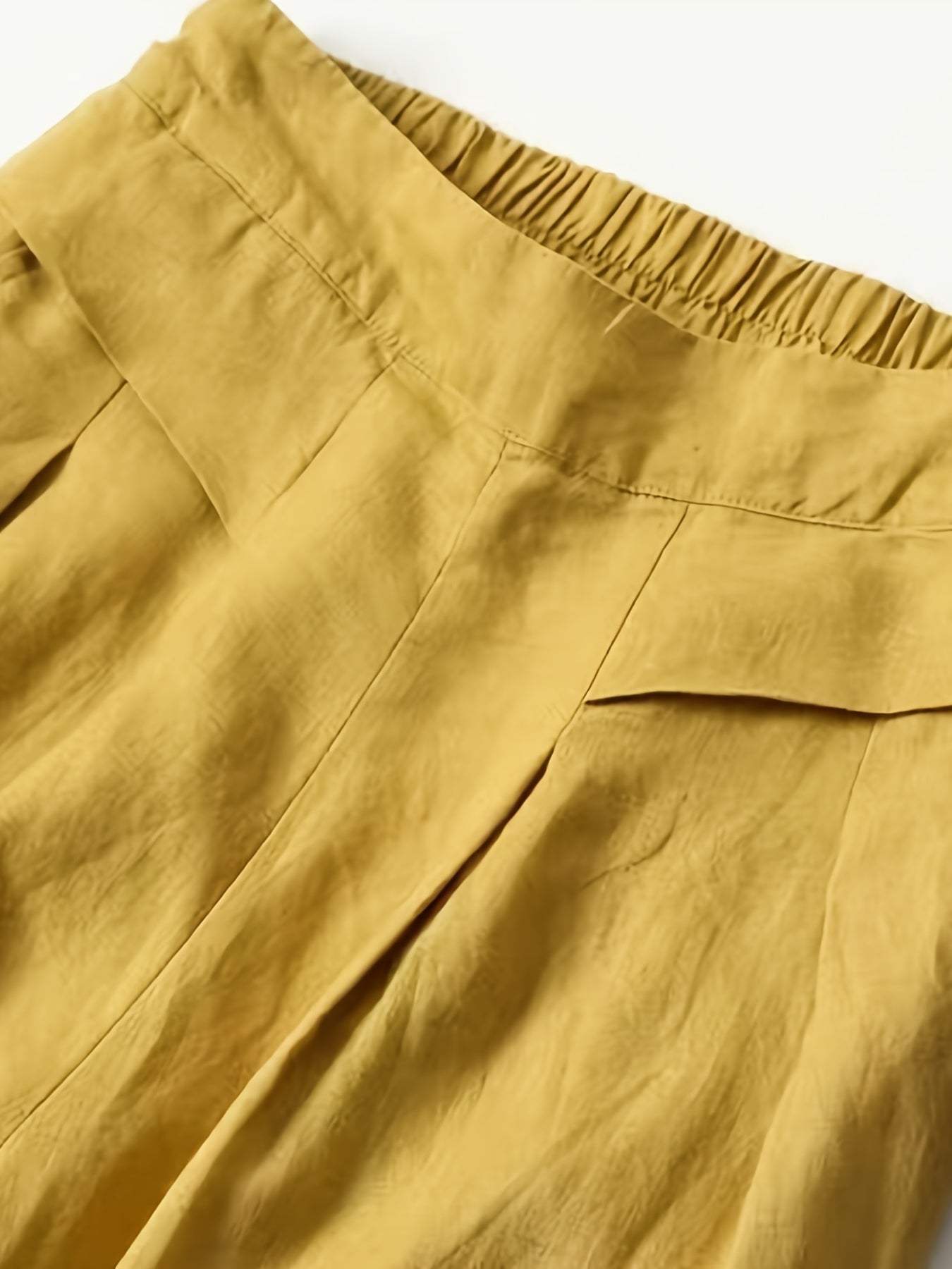 Linen Wide - Leg Ankle Pants, Breathable Thin Loose Linen Skirt Pants, Ethnic Style Vintage Trousers - veyora