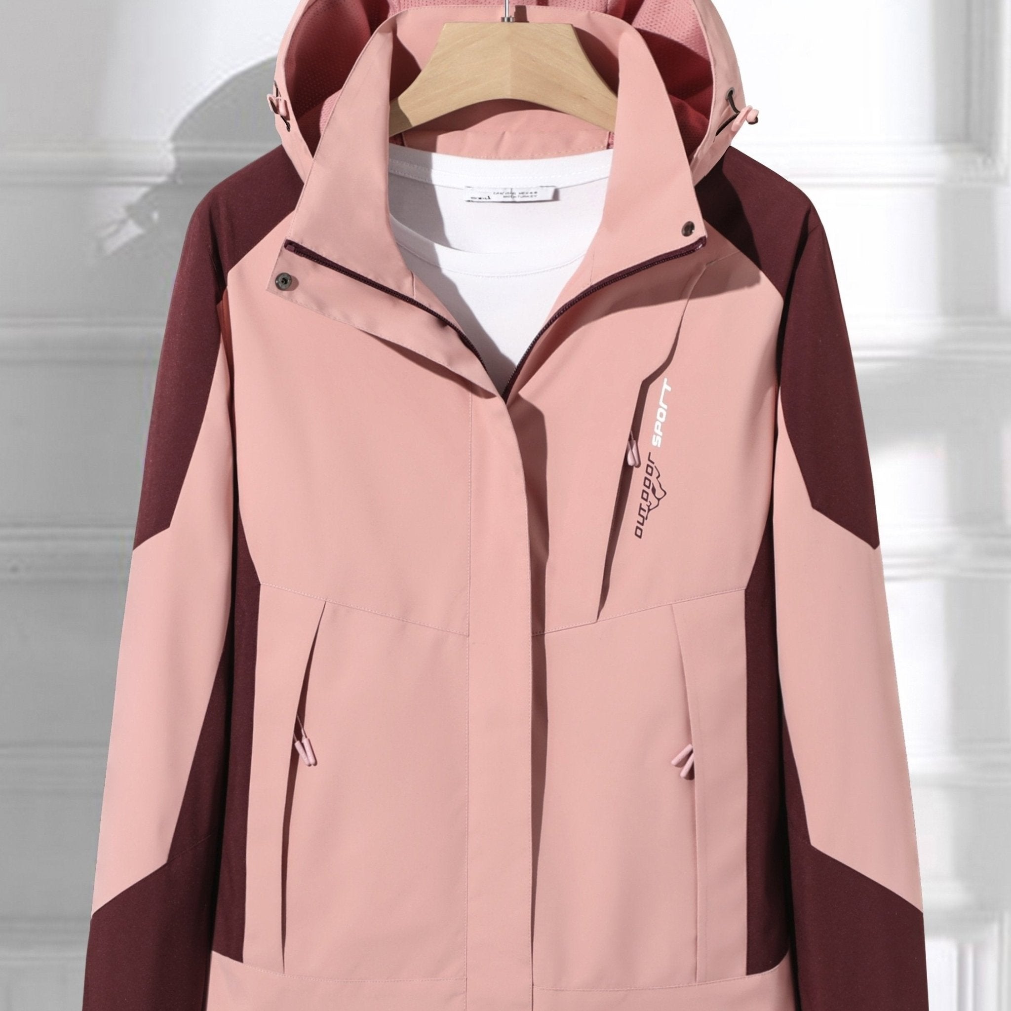 Women'S Casual Outdoor Hiking Jacket - Lightweight, Windproof with Detachable Hood, Zippered Front, Multiple Pockets, Polyester Lining, Ideal for Spring/Fall, Casual Outdoor Gear | Casual Style Jacket | Zippered Jacket - veyora