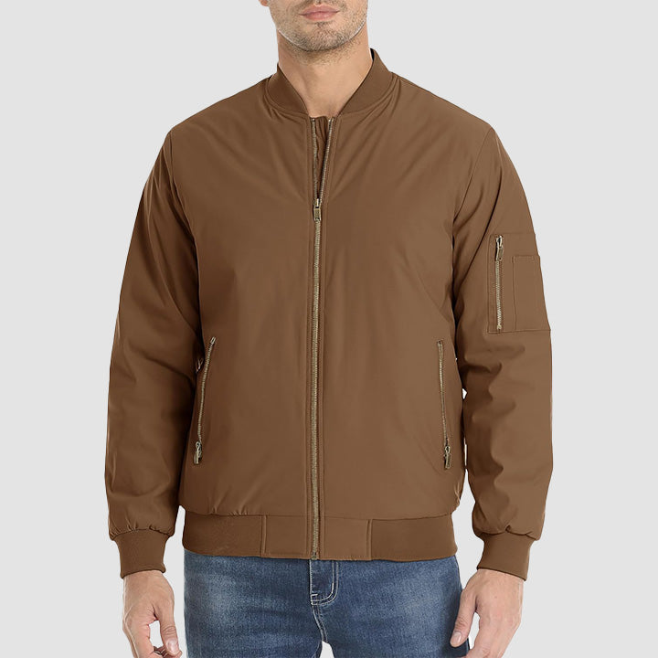 Men's Bomber Jacket – Casual Zip-Up Windbreaker