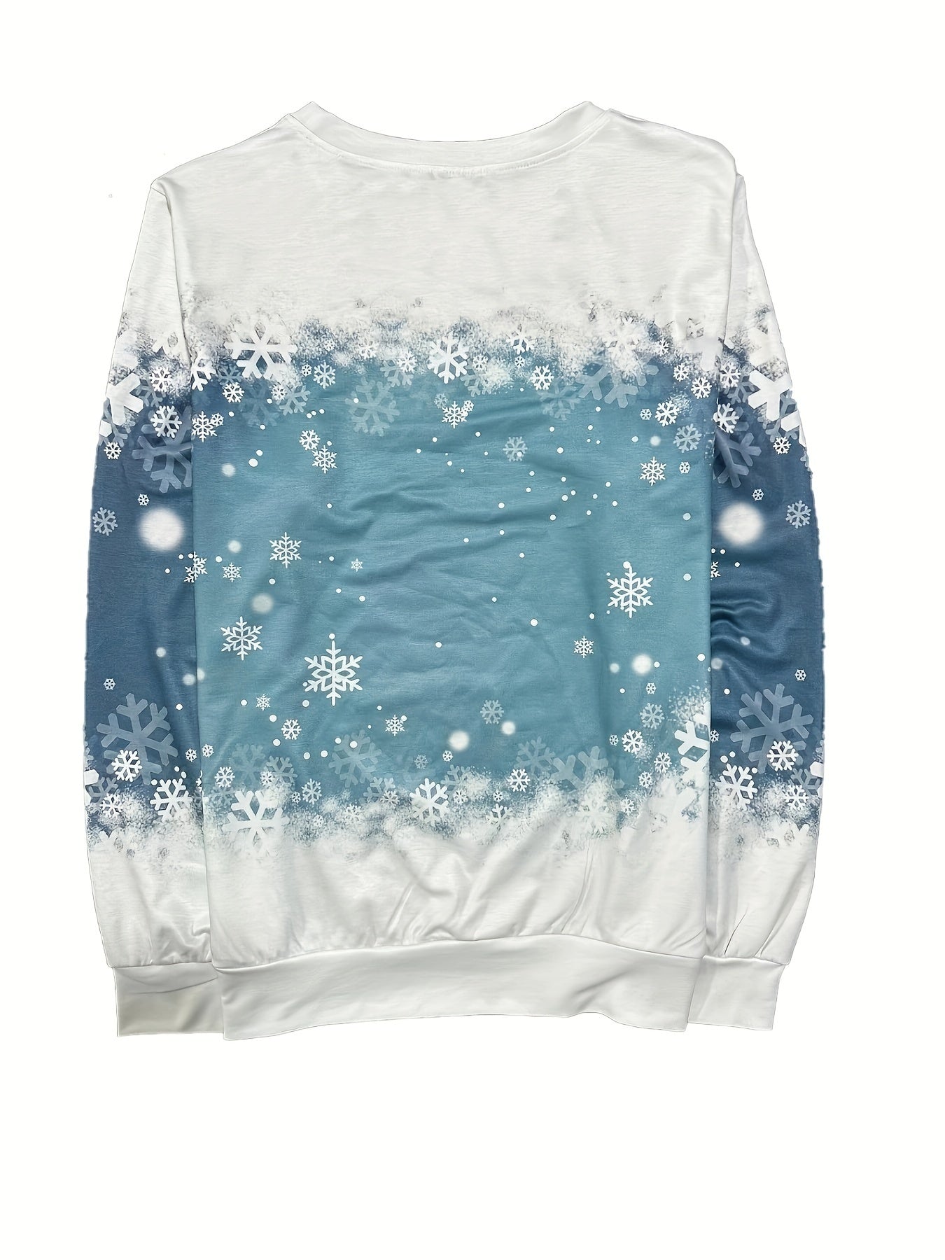 Fashionable Loose - Fitting Sweatshirt with Round Neck And Long Sleeves Featuring Christmas - Themed Prints from Europe And America - veyora