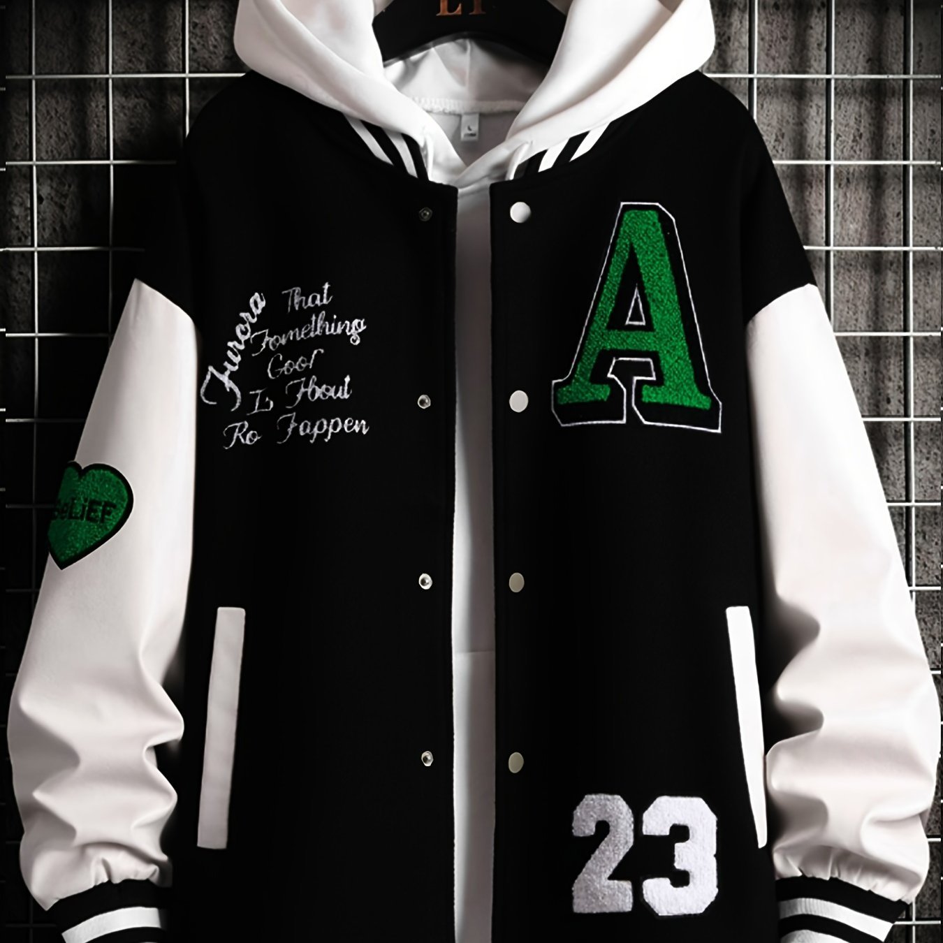 Men'S Loose - Fitting Casual Warm Baseball Jacket in Nine Colors for Spring, Autumn, And Winter. Features Exquisite Towel Embroidery And Letter Embroidery, Suitable for Both Men And Women, Effortlessly Showcasing Personality And Trendy Style (Does Not Incl - veyora
