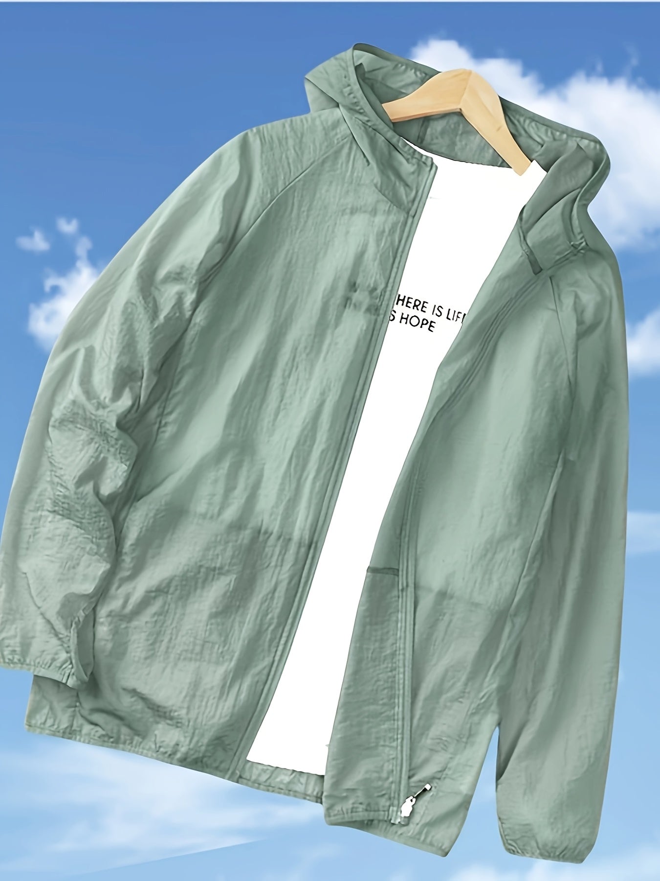 Men'S Lightweight Outdoor Full - Zip Hooded Jacket Long - Sleeve Fishing And Hiking Shirt Clothing - veyora