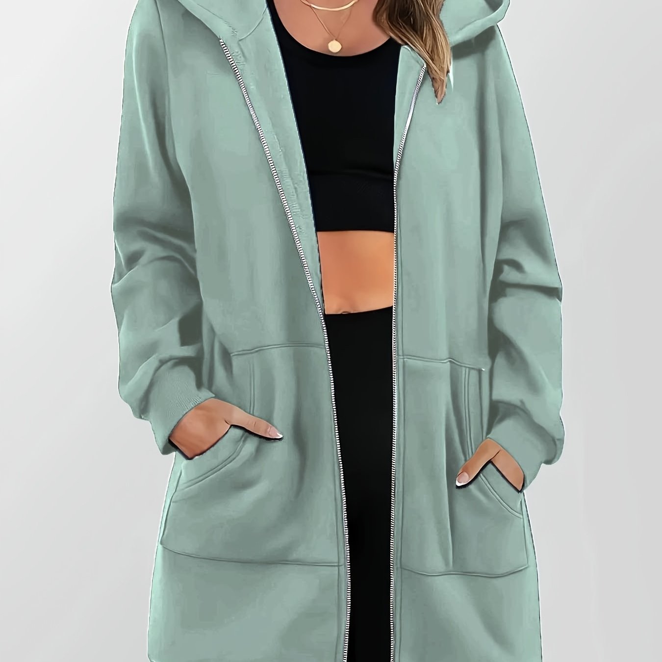 Women'S Fashion Zip - Up Hoodie - veyora