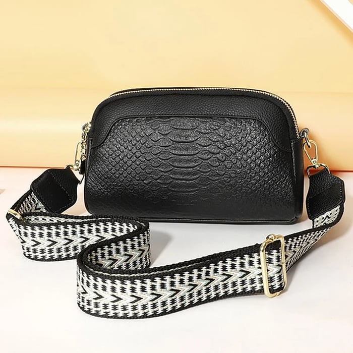 Olivia™ Elegant Allure | Croc - Pattern Mini Crossbody Bag - veyora