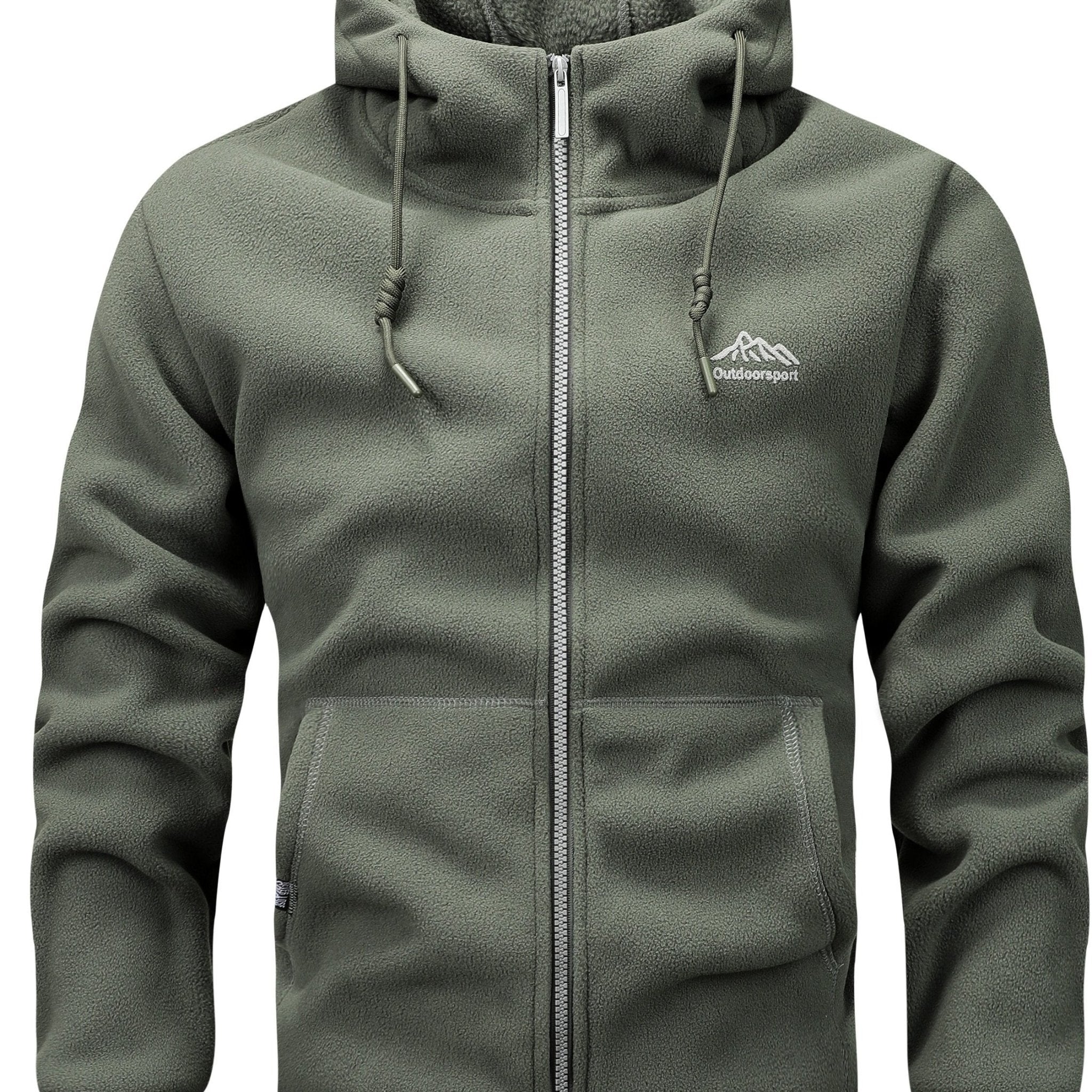 [Warm Padded Men's Casual Jacket] Men's Casual Warm Padded Jacket with Hood, Men's Zip - Up Padded Coat with Pockets for Winter Wear - veyora
