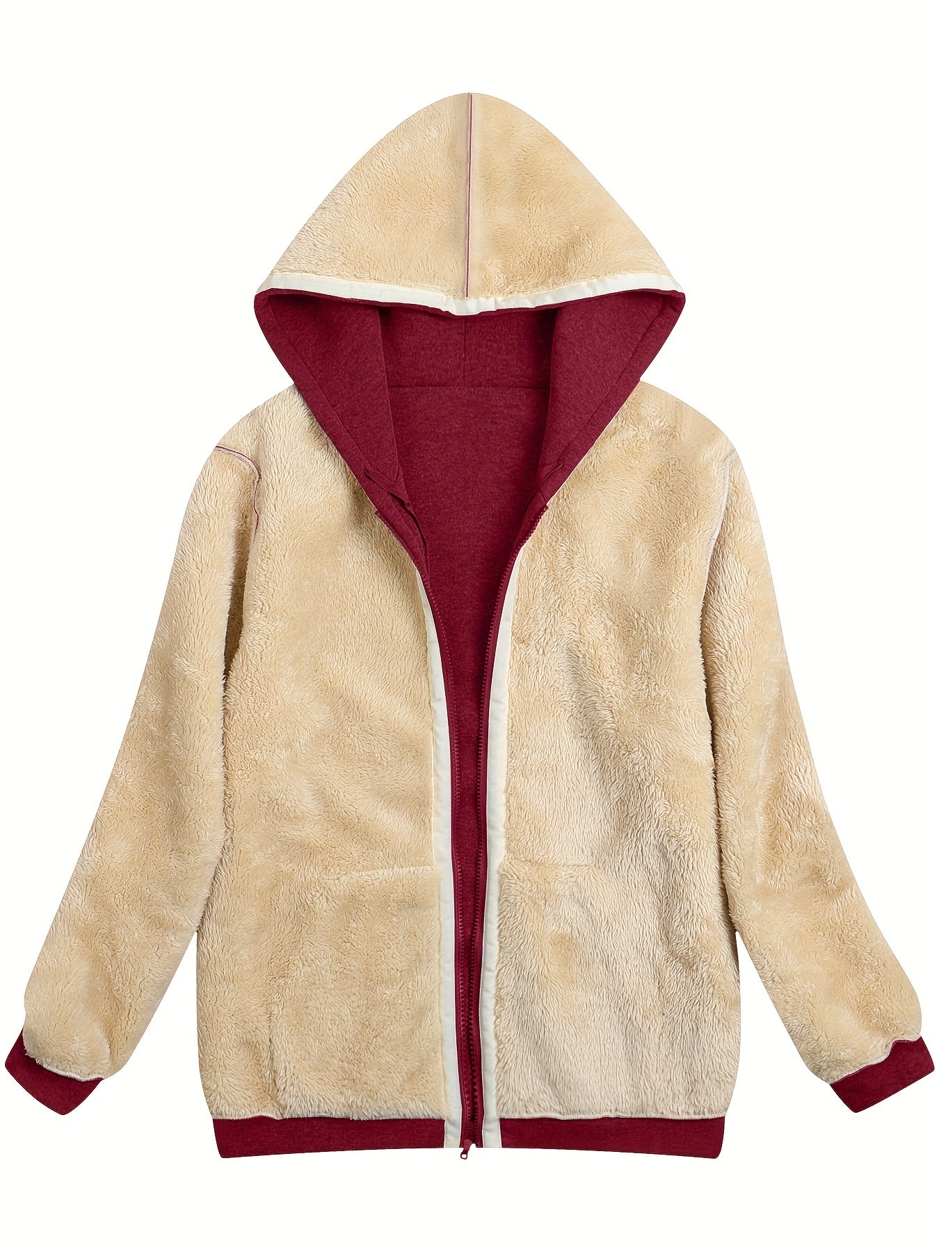European and American Cross - Border Autumn/Winter - Lined Hooded Women's Jacket Hoodie - veyora