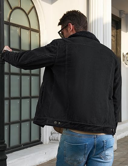 Men's Cargo Jacket - Thermal Lined, Lightweight for Fall & Winter - veyora