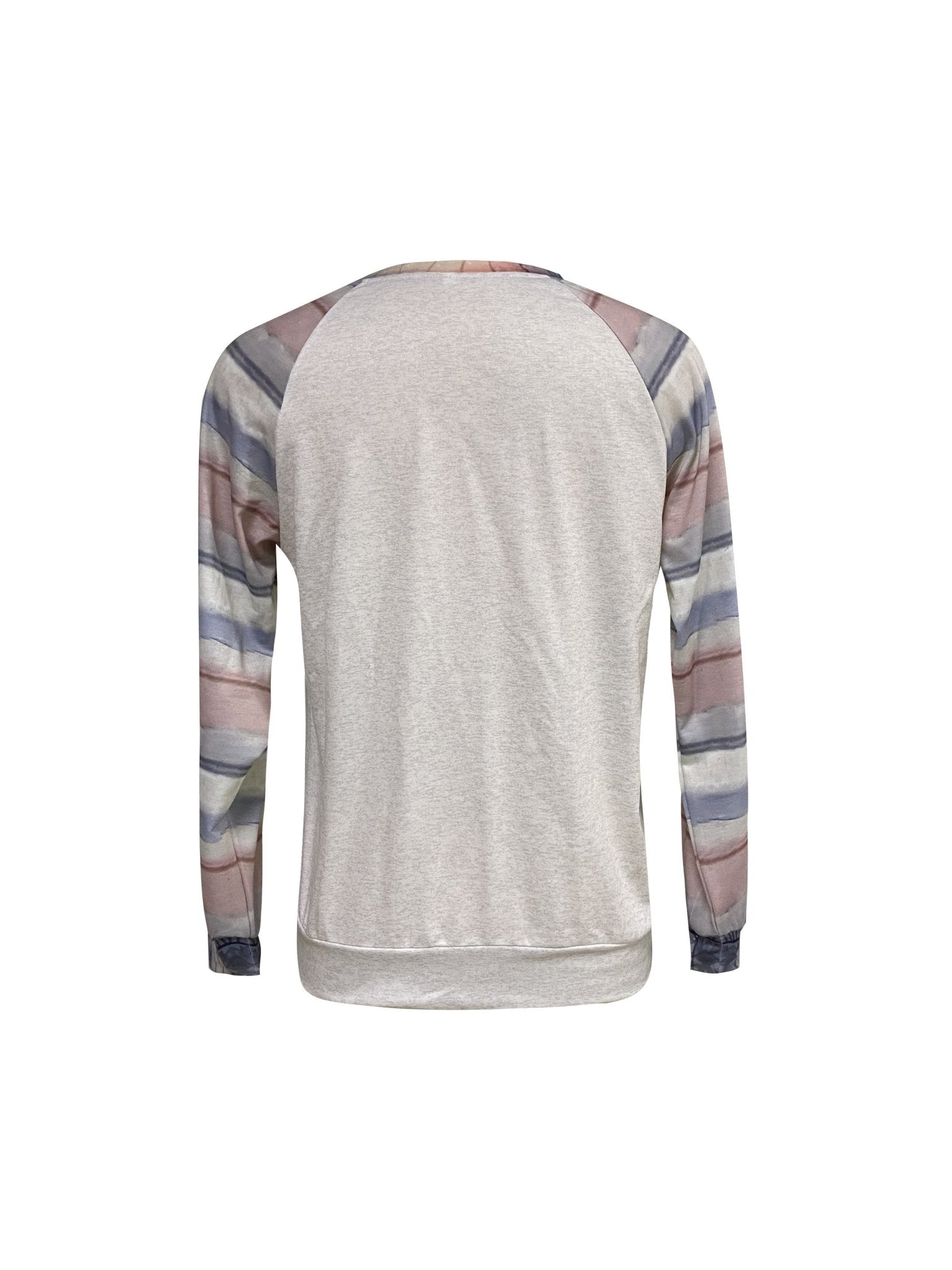 Kitten Print Crew Neck Sweatshirt, Casual Long Sleeve Drop Shoulder Sweatshirt, Women's Clothing - veyora