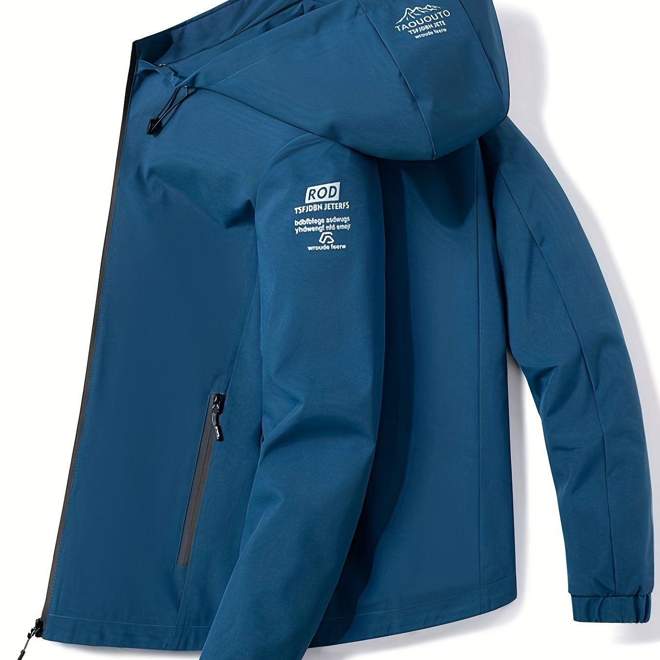 Men'S Lightweight Soft Shell Jacket with a Windproof Hood And Zippered Pockets, Suitable for Outdoor Activities; The Hood Is Detachable - veyora