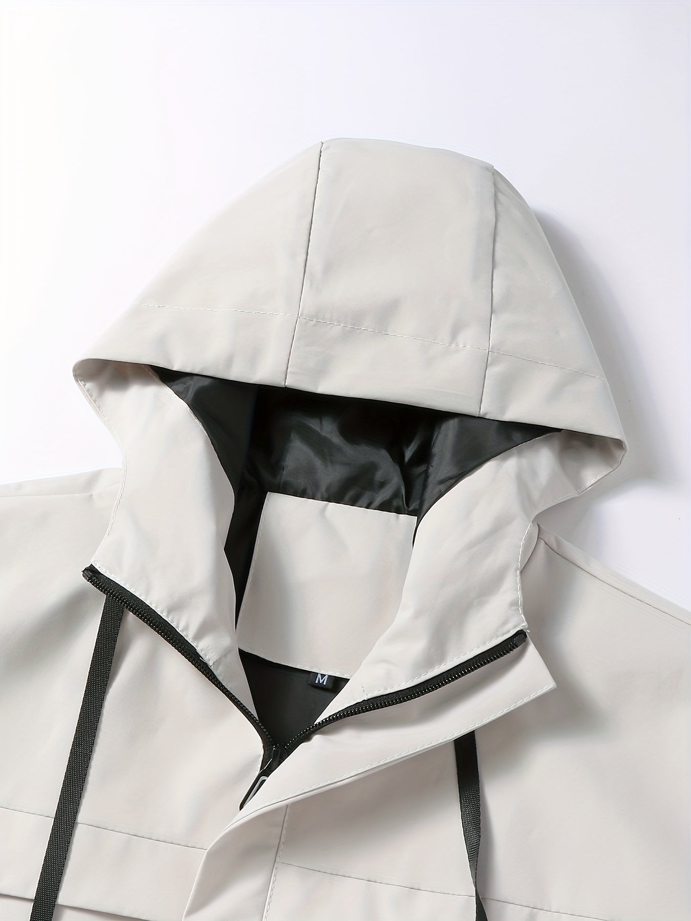 [Everyday Comfort, Windbreaker] Stylish Hooded Windbreaker Jacket | Men's Casual Gear - Black, "Find Your Way" Design, Loose Fit for Spring & Fall Outdoor Activities | Smooth Texture, Trendy Men's Jacket - veyora