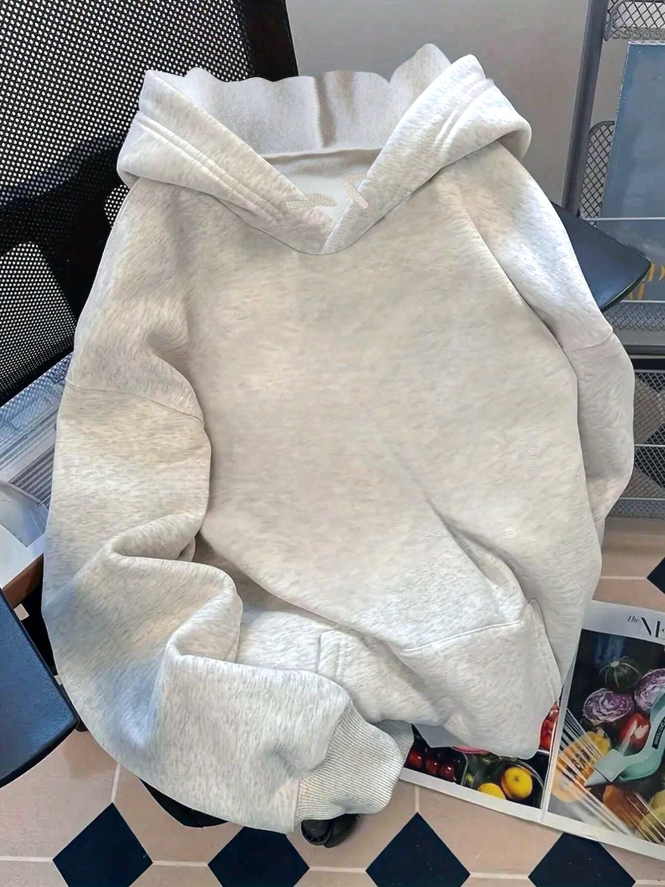 [Kangaroo Pocket Hoodie] Women's Kangaroo Pocket Sweatshirt Hoodie with Letter Print on Back - New Autumn/Winter Sweatshirt Hoodie - veyora