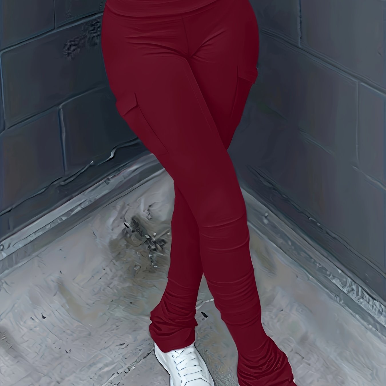 Women's Elegant Pants - Slim Fit Non - Transparent Leggings, Machine Washable All - Season Trousers for Everyday & Formal Outfits - Women's Fashion Bottoms, Versatile Clothing, Sleek Appearance, Nontransparent Fabric, Office Attire, Stylish Bottoms, Durable - veyora