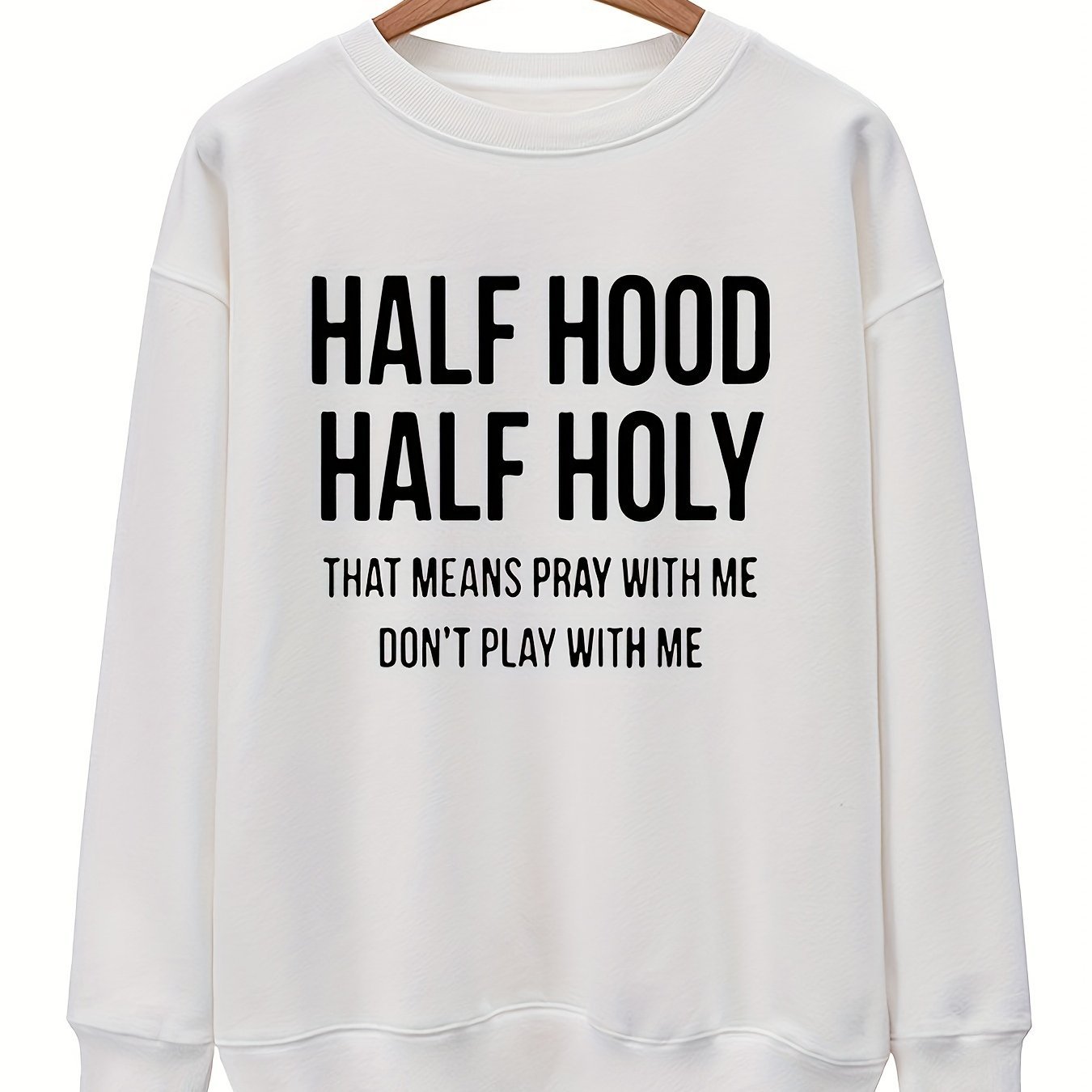 Letter Graphic Print Sweatshirt, Long Sleeve Crew Neck Pullover Sweatshirt, Casual Tops For Fall & Winter, Women's Clothing - veyora