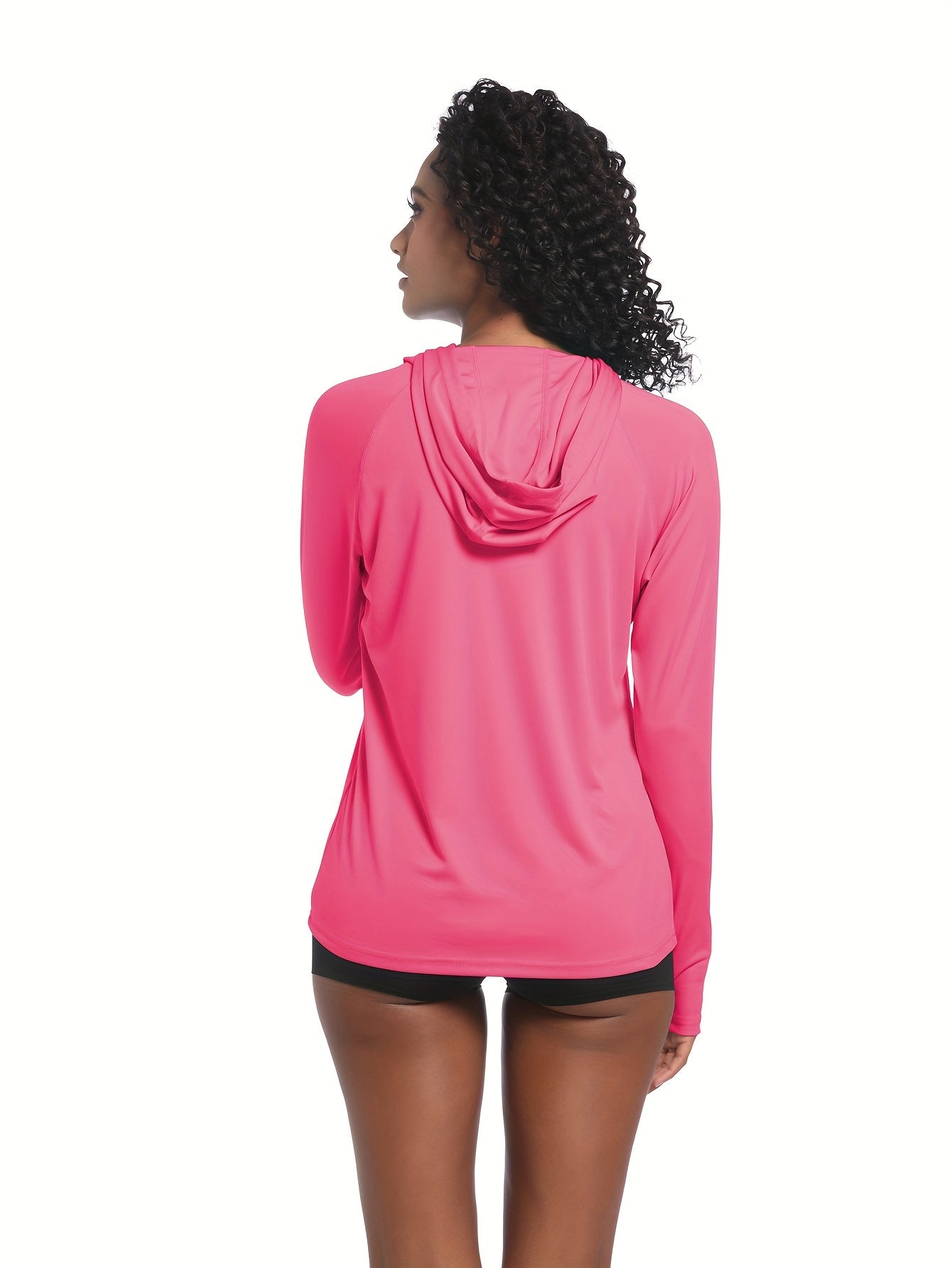Women's Lightweight Long Sleeve Hoodie for Sun Protection - Ideal for Hiking and Fishing, Outdoor Casual Shirt, Polyester, Machine Washable