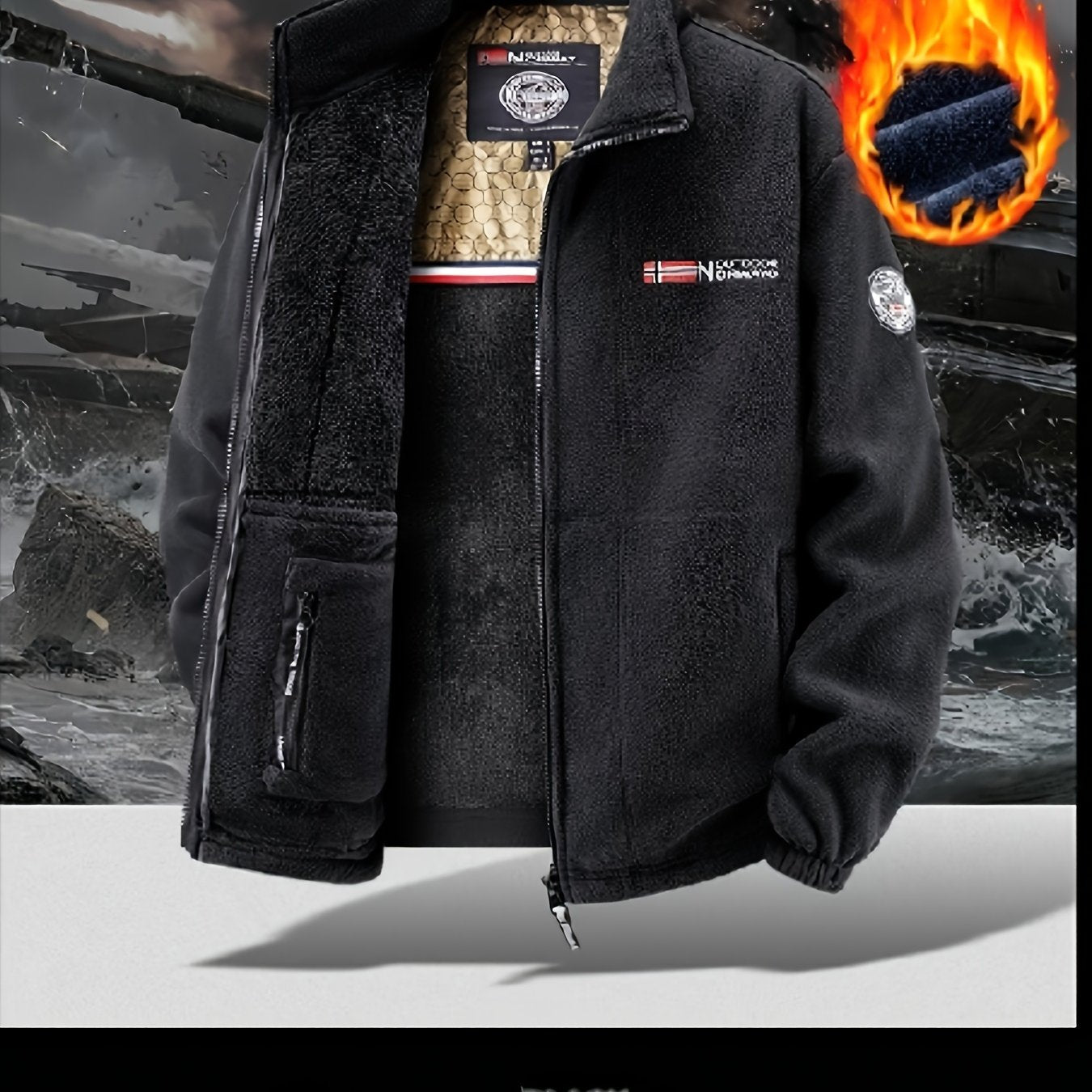 The New Valentine'S Day Collection from [Shule Water OBM] Has Launched, Featuring Thickened And Fleece - Lined Jackets for The Autumn And Winter Season. Made with Stylish Fleece Fabric And a Graphene Lining - veyora
