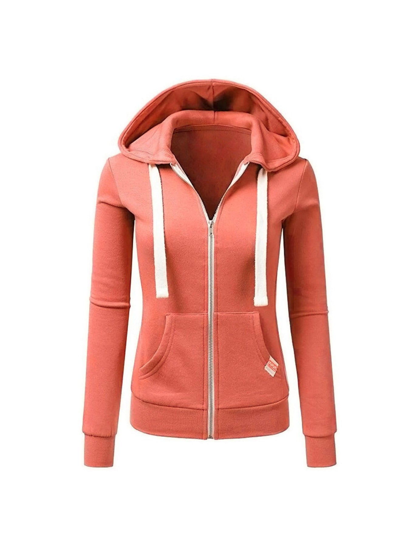 Women'S 2025 New Waist - Cinching Zipper Hooded Sweatshirt - Slim Fit Full - Zip Cycling Sport Style Cardigan, Full - Length Zipper Front, Warm Winter Pullover for Gym, Casual & Outdoor Activities, Adjustable Waist, Solid Color Athletic Sweater (No Belt Requir - veyora
