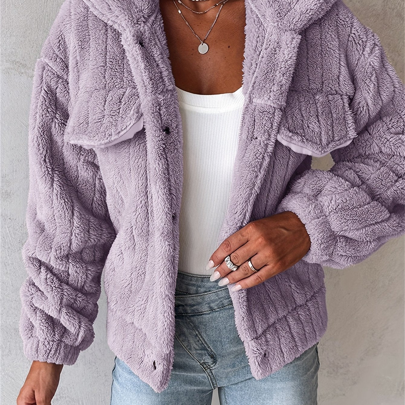 Plush Casual Jacket - veyora