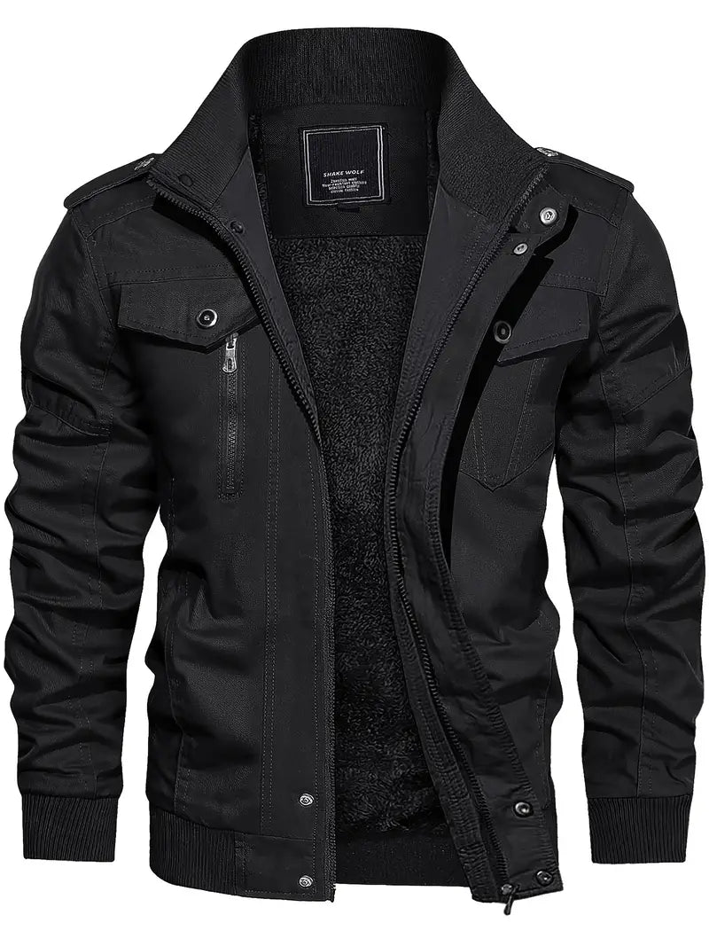 Men's Winter Cargo Jacket - Lightweight, Breathable, with Pockets - veyora