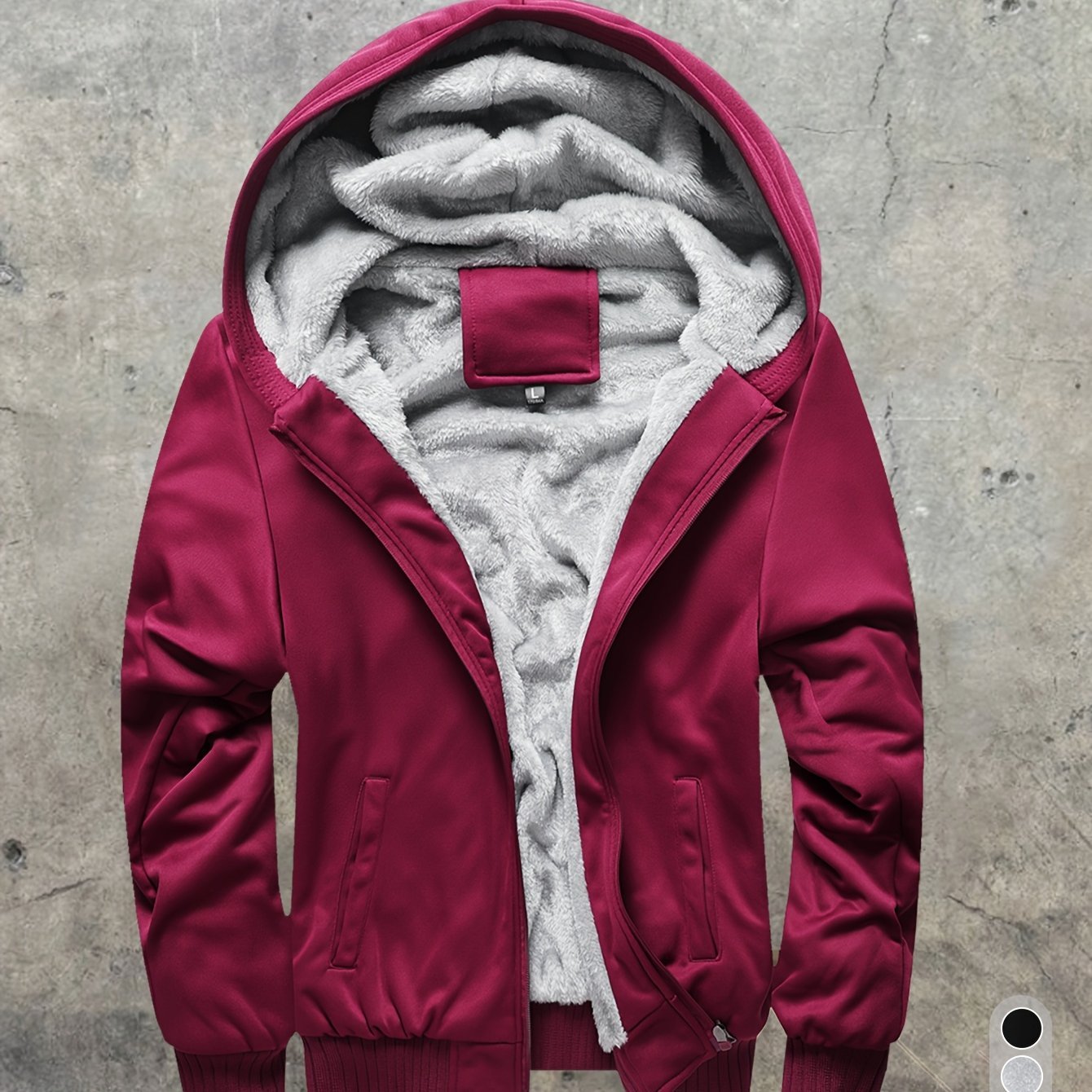 Winter Thickened Solid Color Cardigan Sweatshirt Jacket - veyora