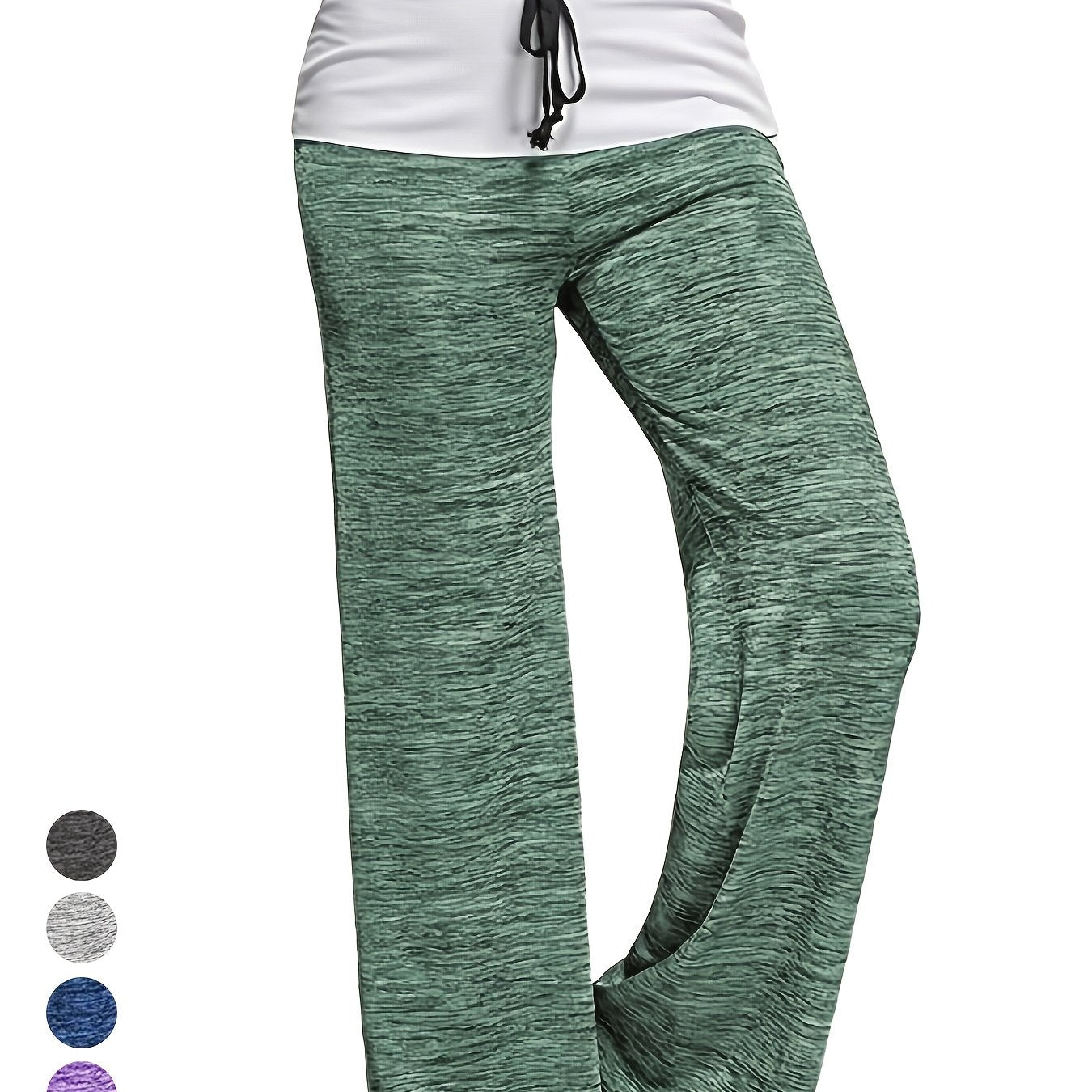 Women's Quick - Dry Pants - Wide Leg Non - Transparent & Casual Pants with Drawstring Waist, All - Season Stretchy Trousers for, Casual Attire - Burgundy/Color Block Design, Clothing, Stylish, Comfortable Fit, Women - veyora