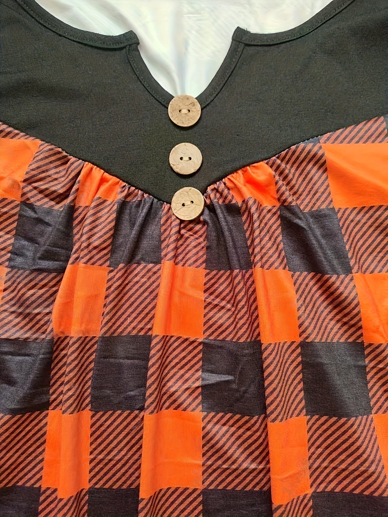 2026 Autumn Christmas Plaid Print Women's Top T-Shirt - veyora