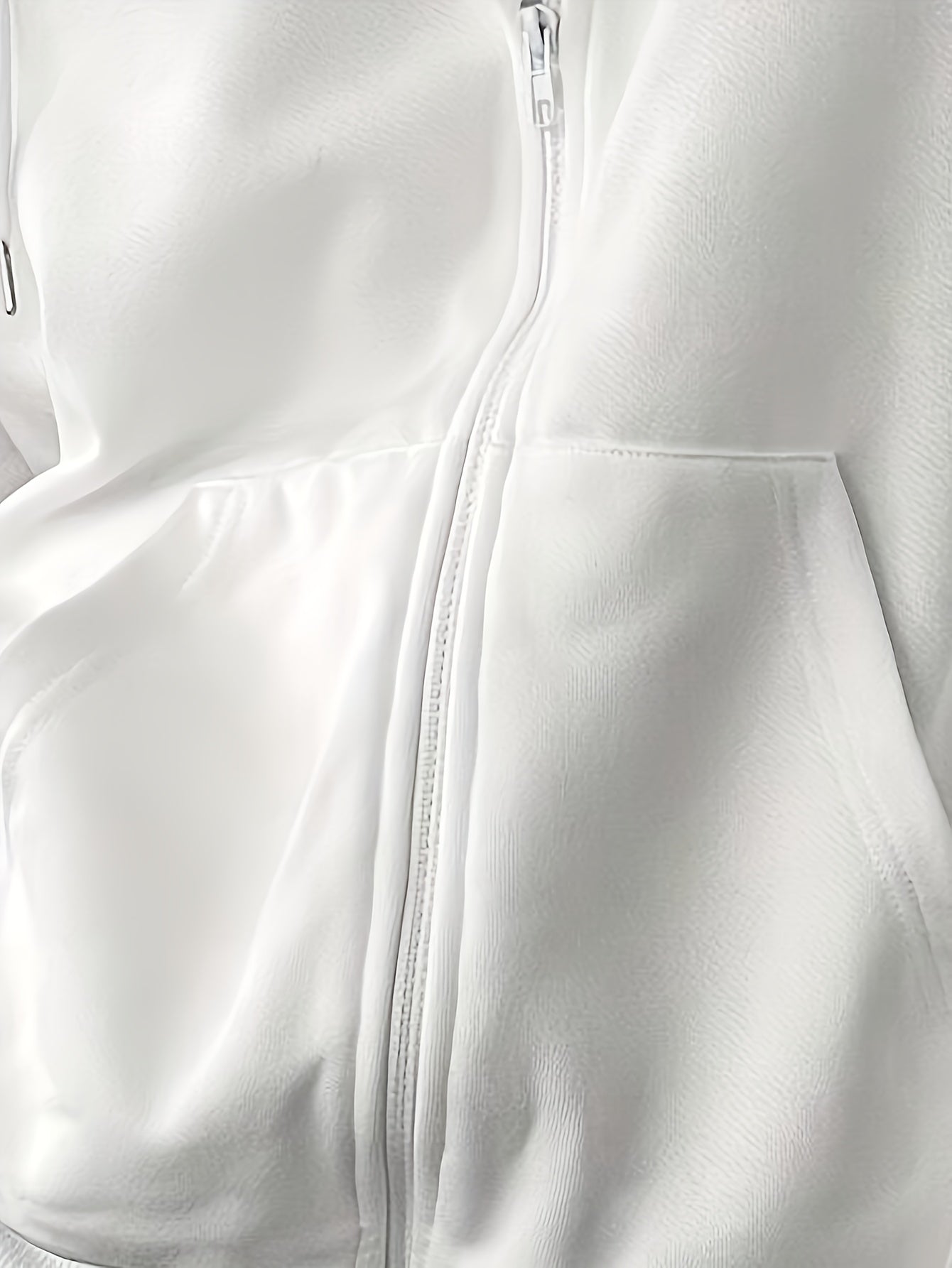 Women's Thick - Lined Hooded Zip - Up Sweatshirt, Warm and Comfortable Geometric Print Top Sweatshirt Jacket with Drawstring Hood, Kangaroo Pocket, for Casual Streetwear, Autumn/Winter Warm Long - Sleeve Pullover Sweatshirt - veyora