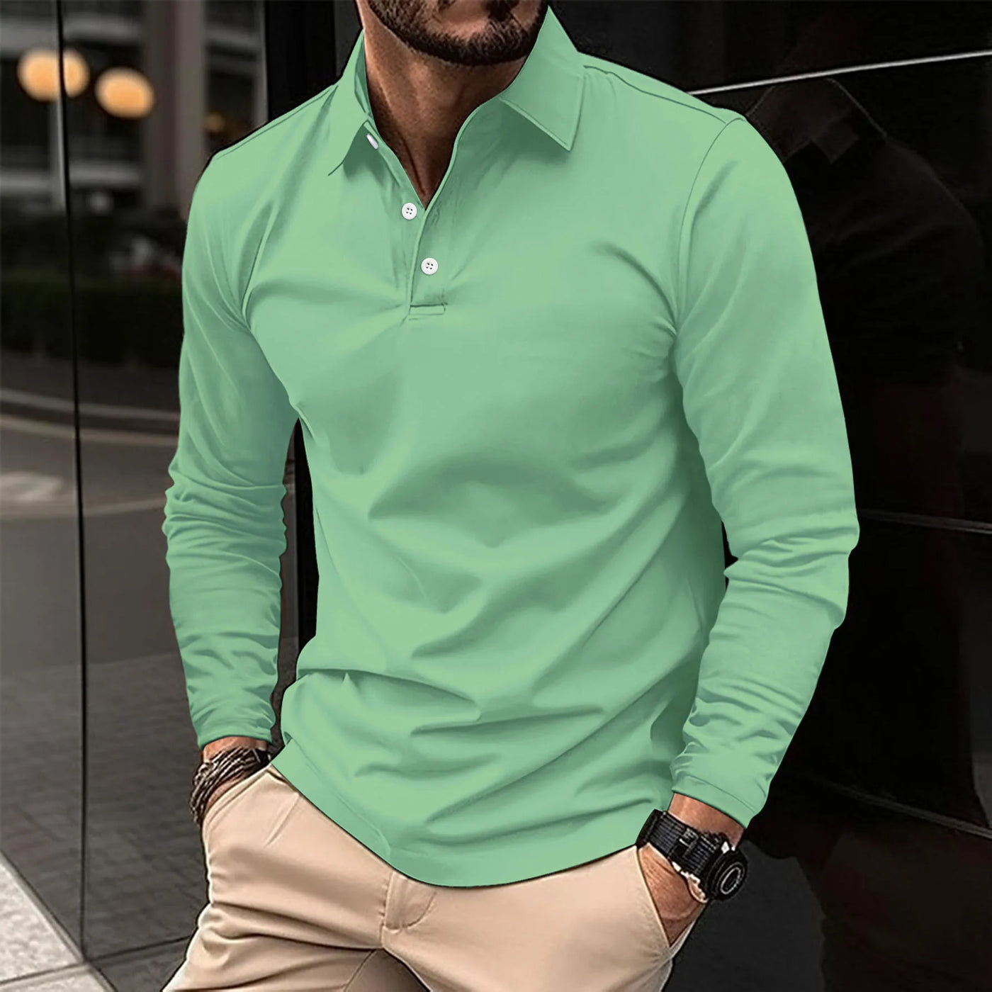 Casual Long-Sleeved Polo