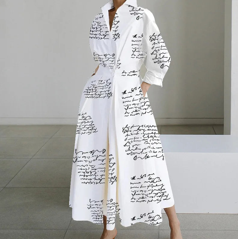 Elegant Printed Maxi Dress