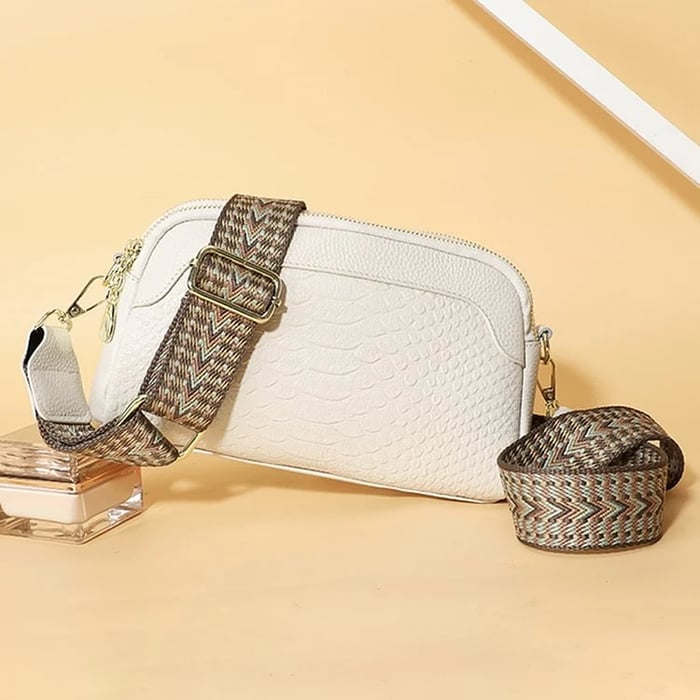 Olivia™ Elegant Allure | Croc - Pattern Mini Crossbody Bag - veyora