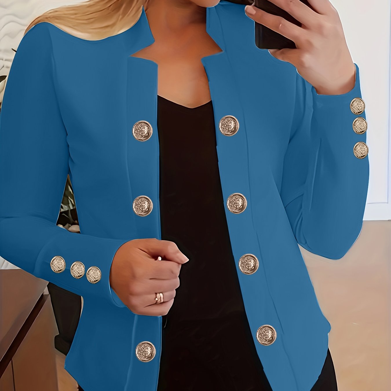 Spring and Autumn Fashion Solid Color Thin Women's Long Sleeve Casual Jacket - veyora