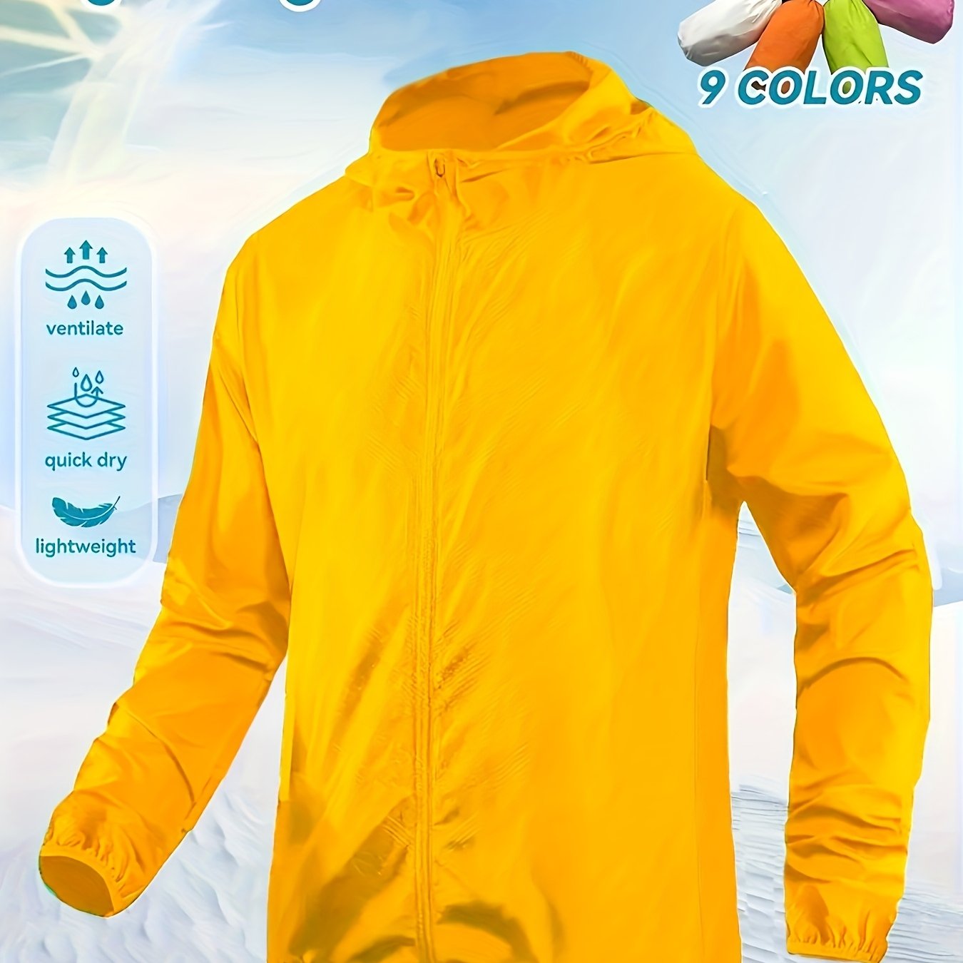 Men's & Women's Lightweight High Quality Hooded Jacket - Quick - Dry Summer Outdoor Sun Shirt with Pockets for Hiking, Climbing, Running, Golf - 9 Color Options, Climbing Apparel | Stylish Functional Wear | Breathable Fabric, Hiking Accessories - veyora
