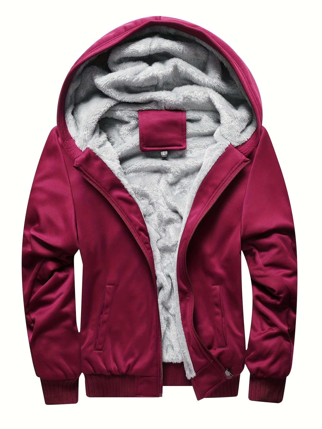 Winter Thickened Solid Color Cardigan Sweatshirt Jacket - veyora