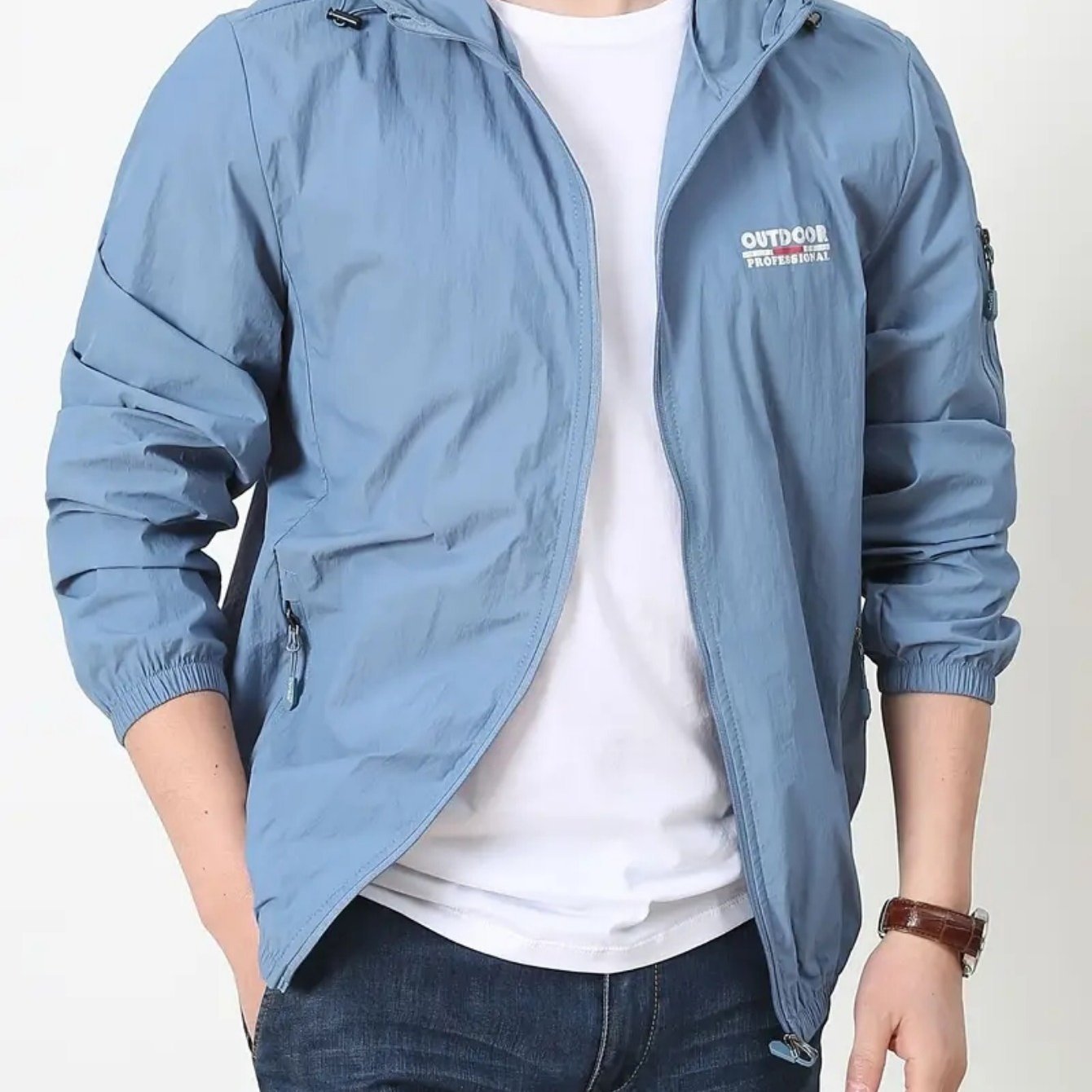 Men'S Ultra - Thin Breathable Lightweight Summer Jacket with a Hood, Perfect for Outdoor Activities Like Beach Outings, Hiking, Running, Cycling, And Fishing - veyora
