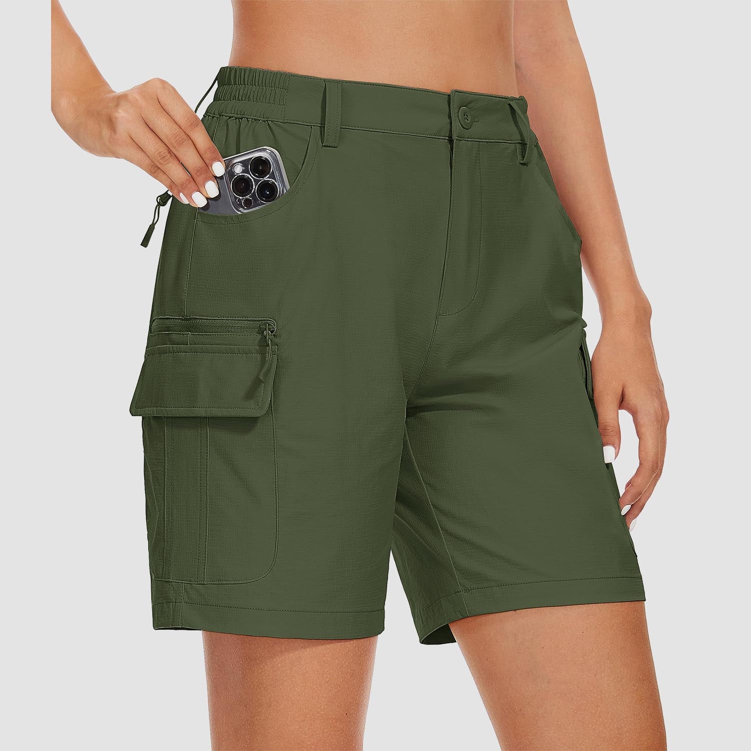 Women's Golf Shorts, Quick-Dry & Water-Resistant with 6 Pockets