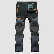 Men's Fleece-Lined Softshell Pants, Water-Resistant for Outdoors