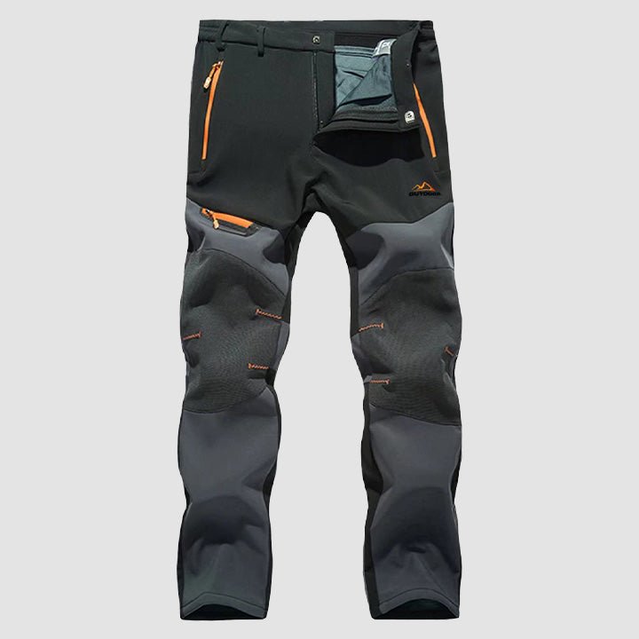 Men's Fleece-Lined Softshell Pants, Water-Resistant for Outdoors