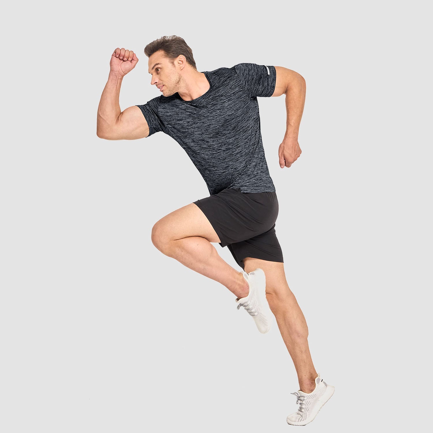 Men's Tag-Free Quick-Dry Athletic Running T-Shirt