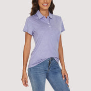 Women's Moisture-Wicking 4-Button Polo T-Shirt