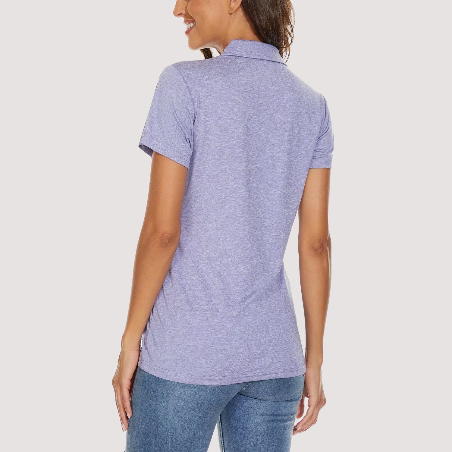 Women's Moisture-Wicking 4-Button Polo T-Shirt