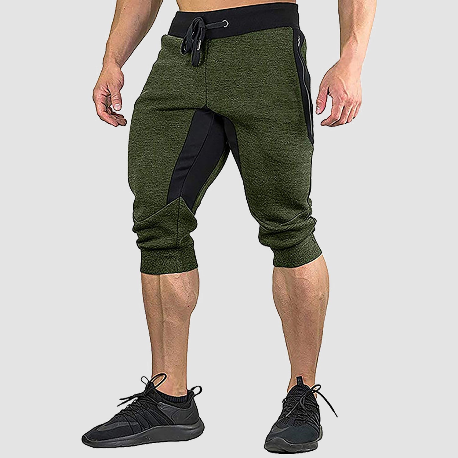 Men's Cropped Shorts  Cotton Stretch Sweatpants