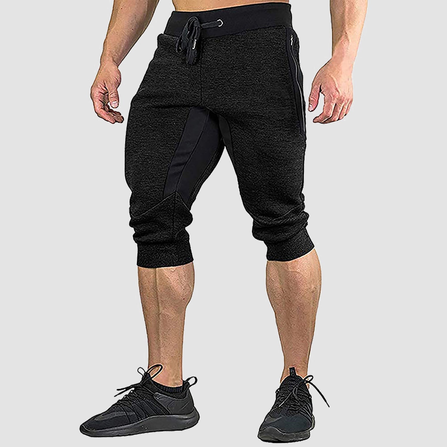 Men's Cropped Shorts  Cotton Stretch Sweatpants