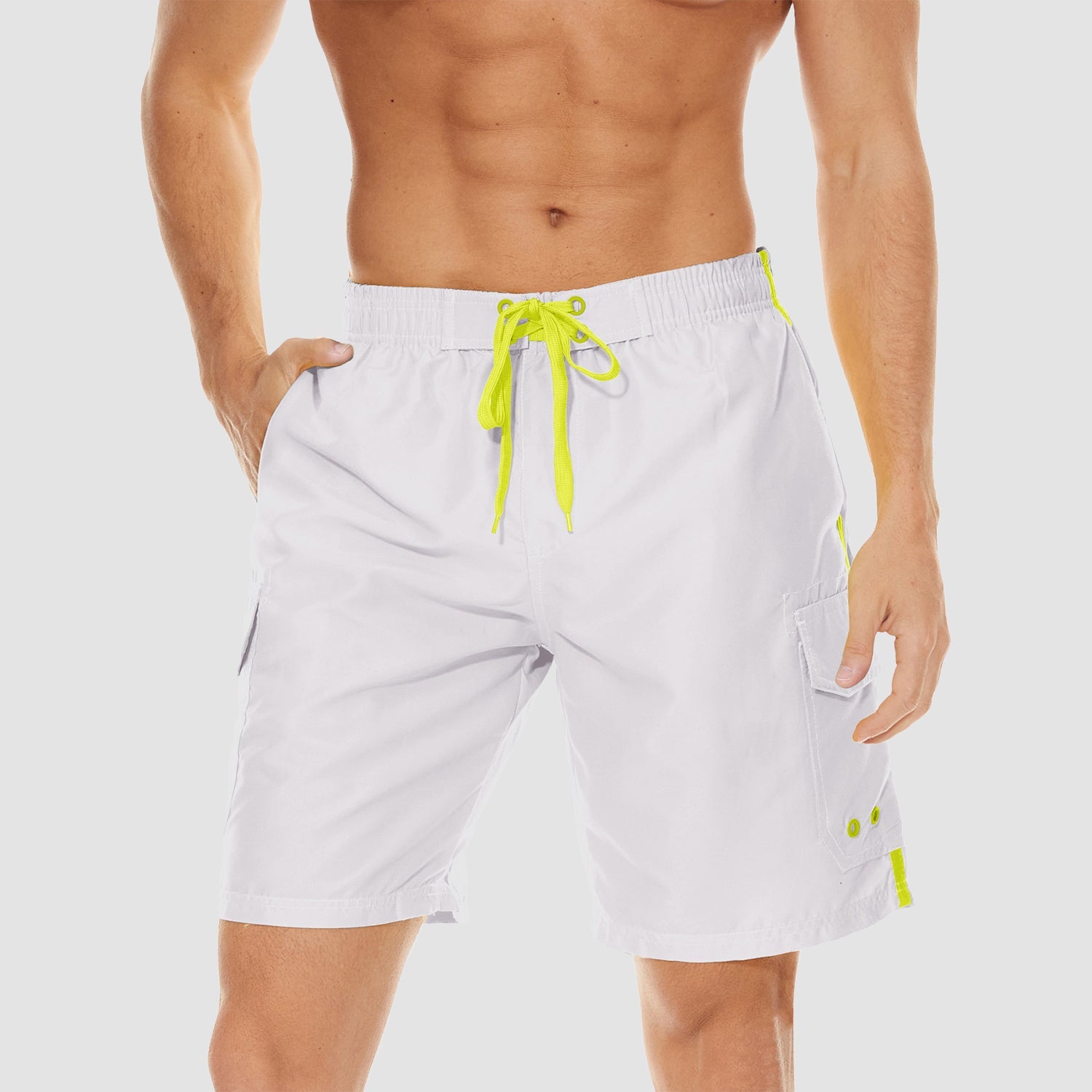 Men's Quick Dry Swim Trunks - Mesh Liner, 4 Pockets