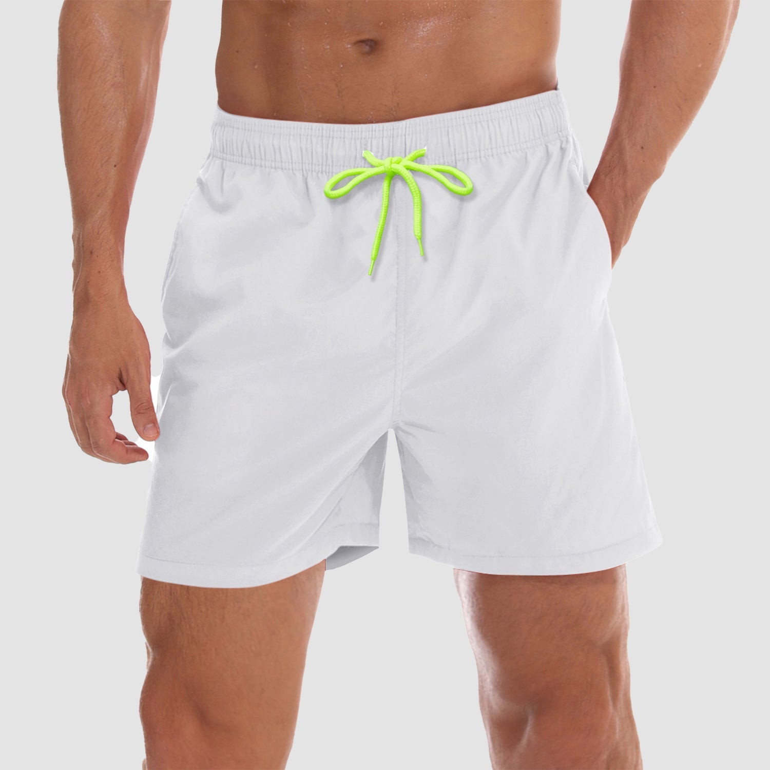 Men's Quick Dry Swim Trunks - Mesh Lining, Multi-Pocket Shorts