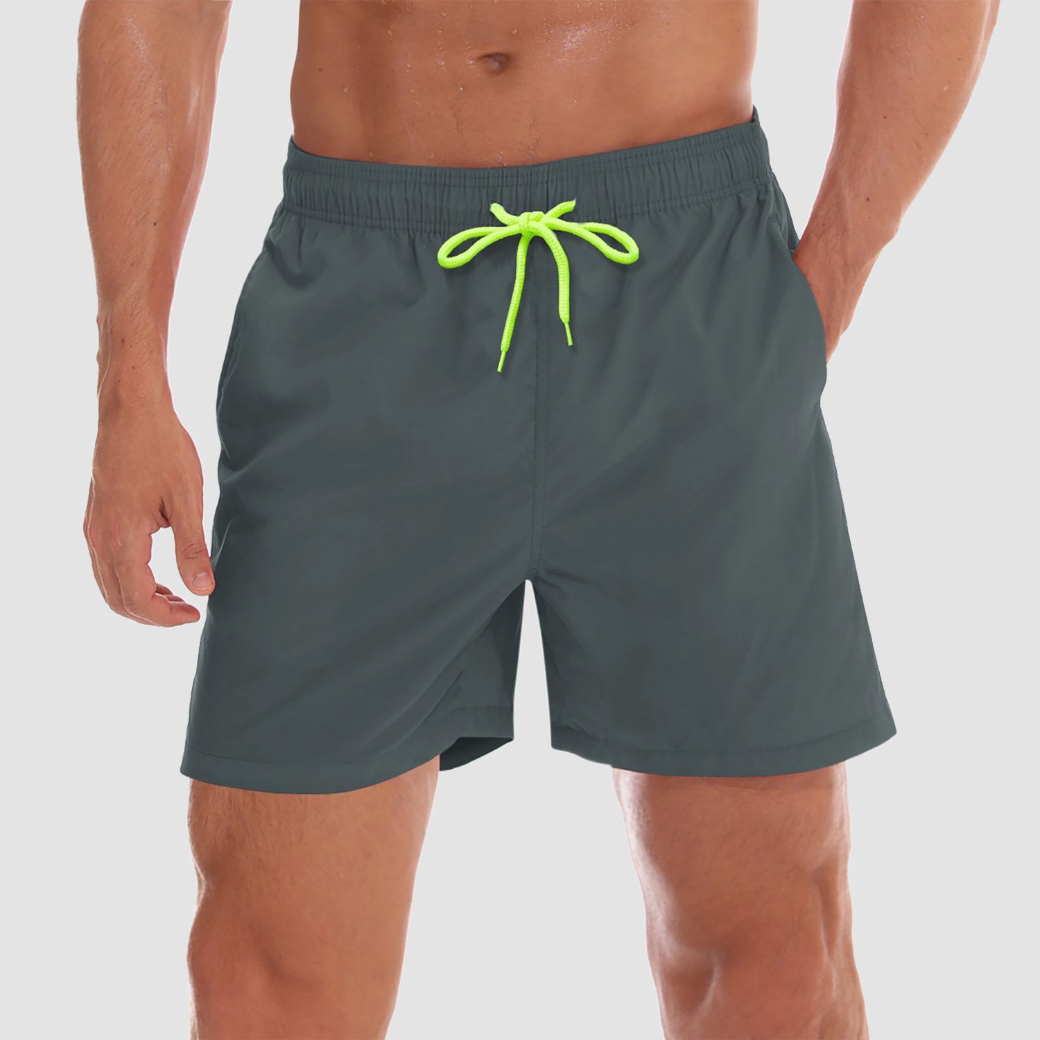 Men's Quick Dry Swim Trunks - Mesh Lining, Multi-Pocket Shorts