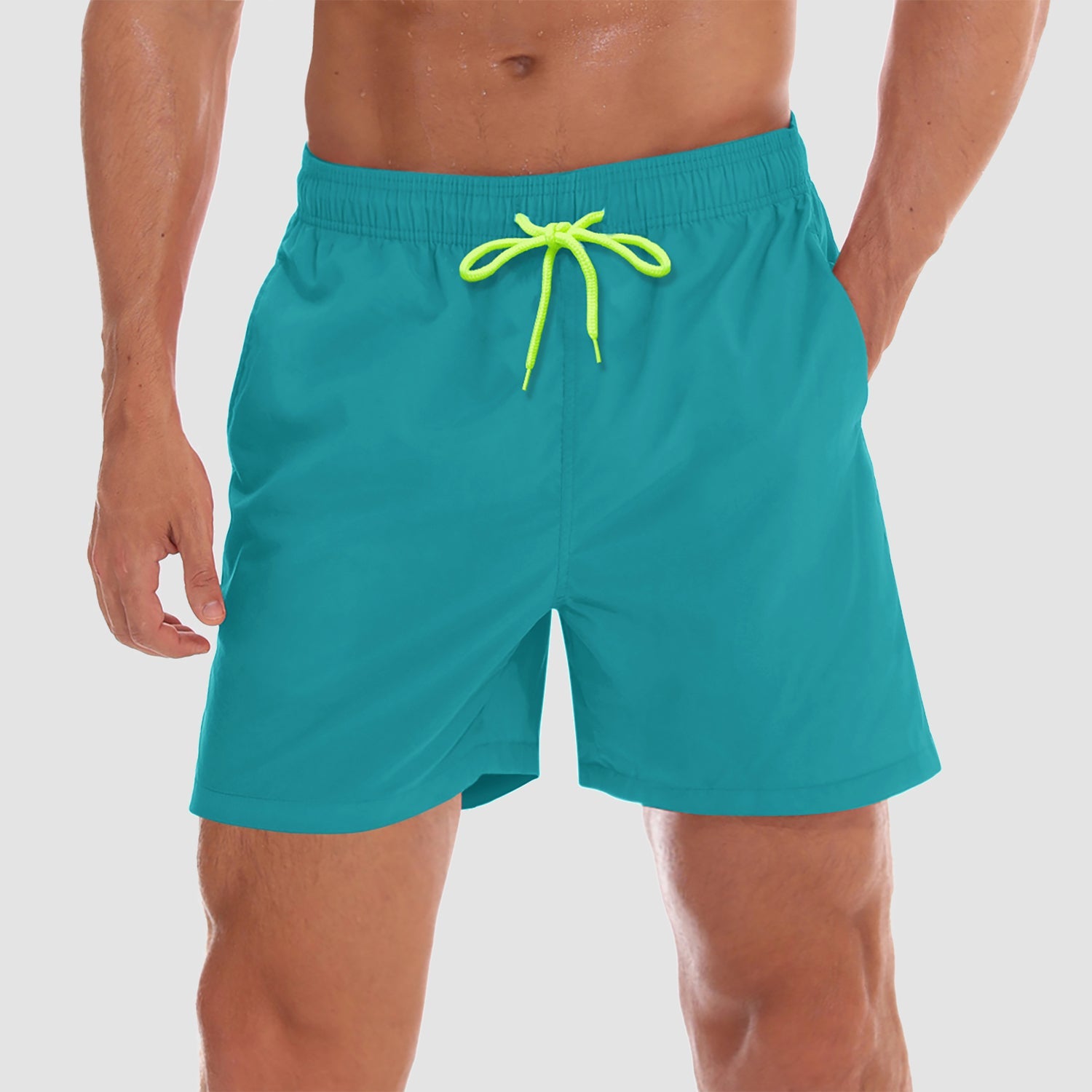 Men's Quick Dry Swim Trunks - Mesh Lining, Multi-Pocket Shorts