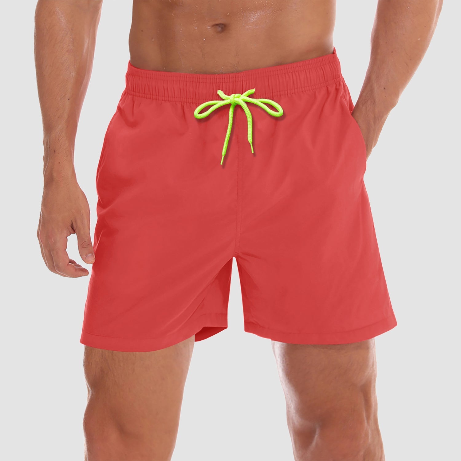 Men's Quick Dry Swim Trunks - Mesh Lining, Multi-Pocket Shorts
