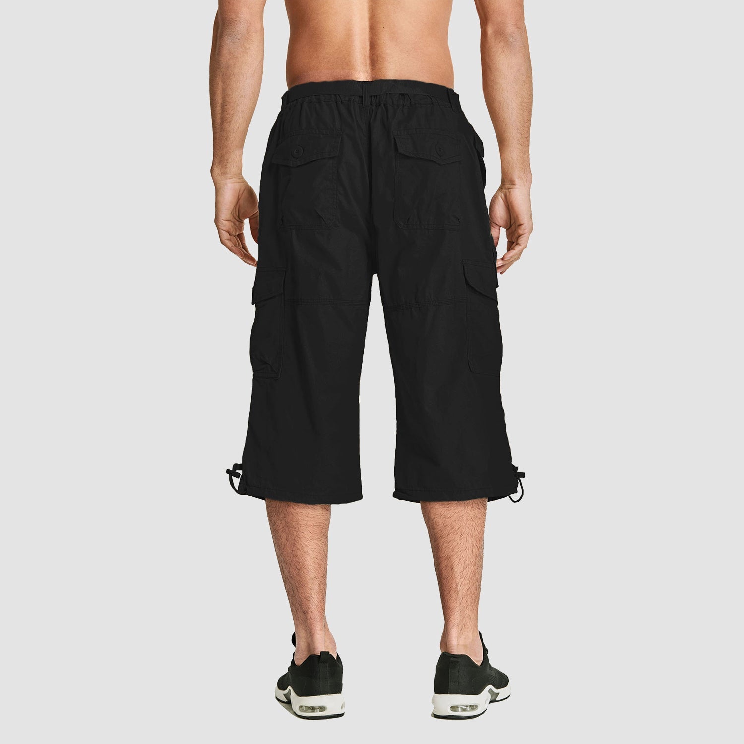 Men's Below Knee Cargo Shorts - Cotton, 7 Pockets, Work Capris